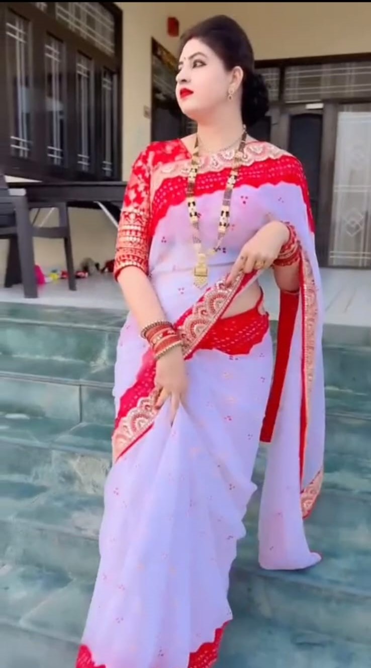 Makhon Jorget Sequence Work Saree- SKU: 23166